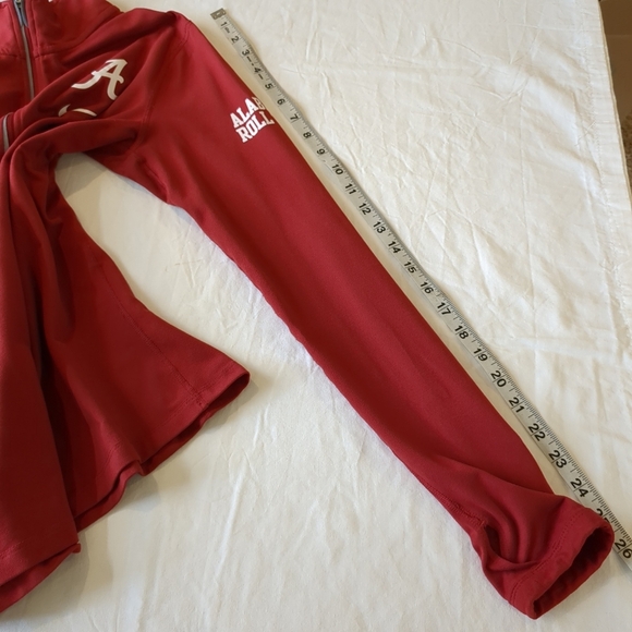 Nike women's Alabama lightweight 1/4 zip pullover shirt red/white, size M - Picture 14 of 14